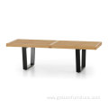 Platform Bench in Natural Wood color